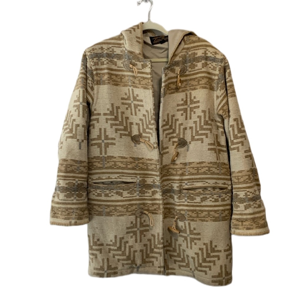 Vintage Eddie Bauer Boho Southwestern Wool Coat